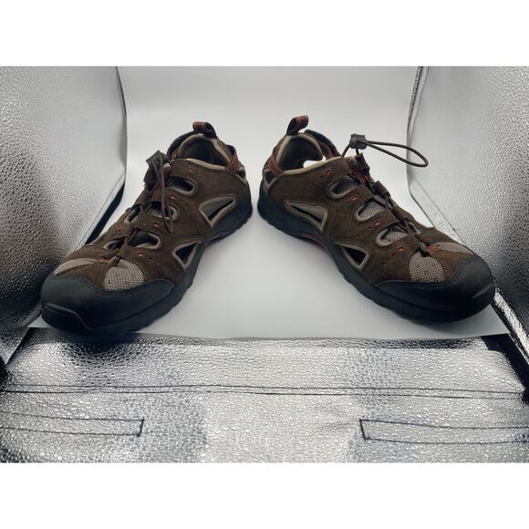 Lands’ End brown fisherman hiking round toe hiking outdoor shoes sandals - Picture 1 of 8